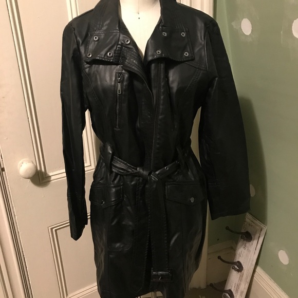 Kenneth Cole Jackets & Blazers - Kenneth Cole Black Leather Jacket  (1X)